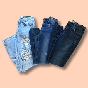 Lot of 3 Pacsun Womens jeans various styles size 24